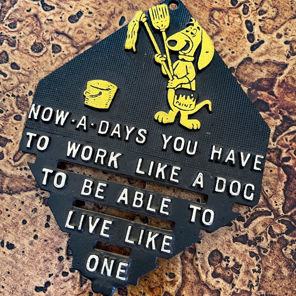 Vintage, Funny Trivet! Approximately 7” x 5”